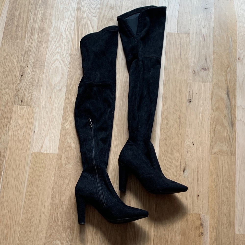Black Thigh High Women’s Boots Size 5
